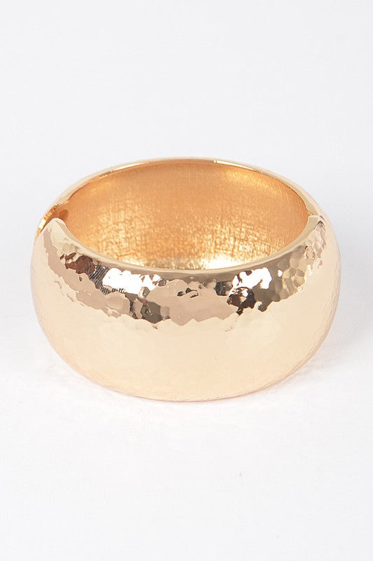 Hammered Metal Bangle Bracelet