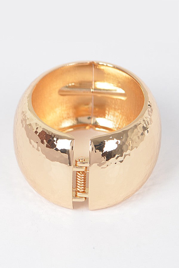 Hammered Metal Bangle Bracelet