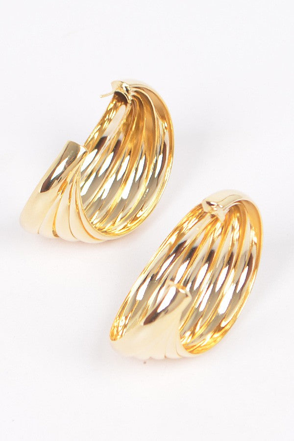 Metal Gold Plated Earring