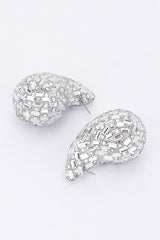 Rhinestone Tear Drop Earring