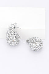 Rhinestone Tear Drop Earring