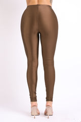 Highwaisted shiny nylon leggings