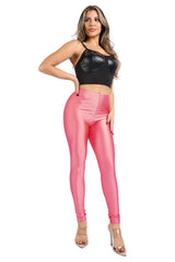 Highwaisted shiny nylon leggings