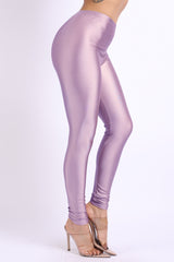 High Waisted shiny nylon leggings in Plus Size