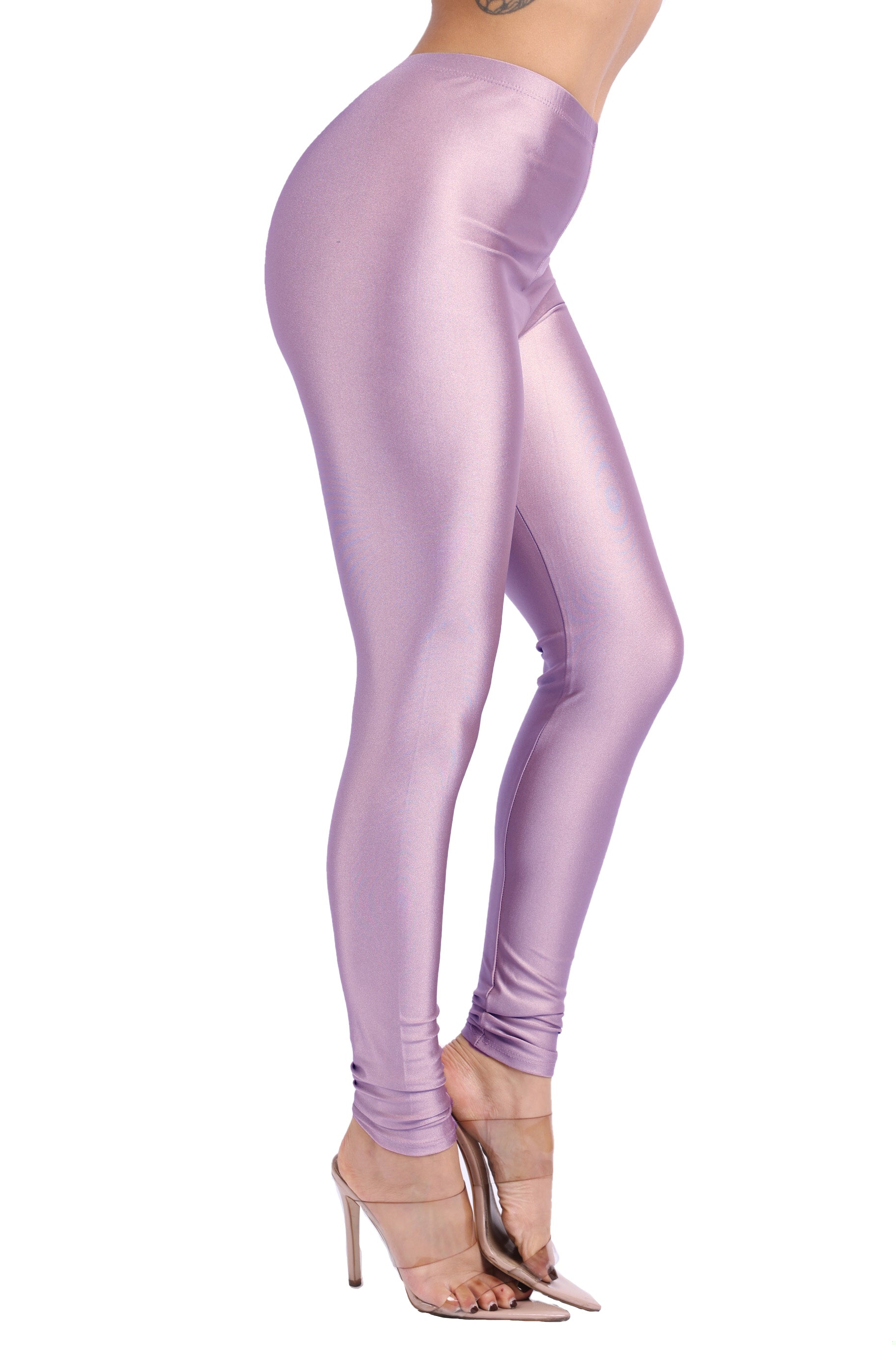 Highwaisted shiny nylon leggings