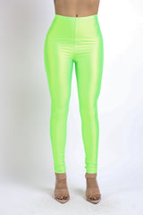 Highwaisted shiny nylon leggings