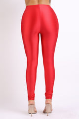 Highwaisted shiny nylon leggings