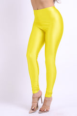 Highwaisted shiny nylon leggings