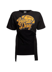 Game Day Graphic Ruched Tie Tee