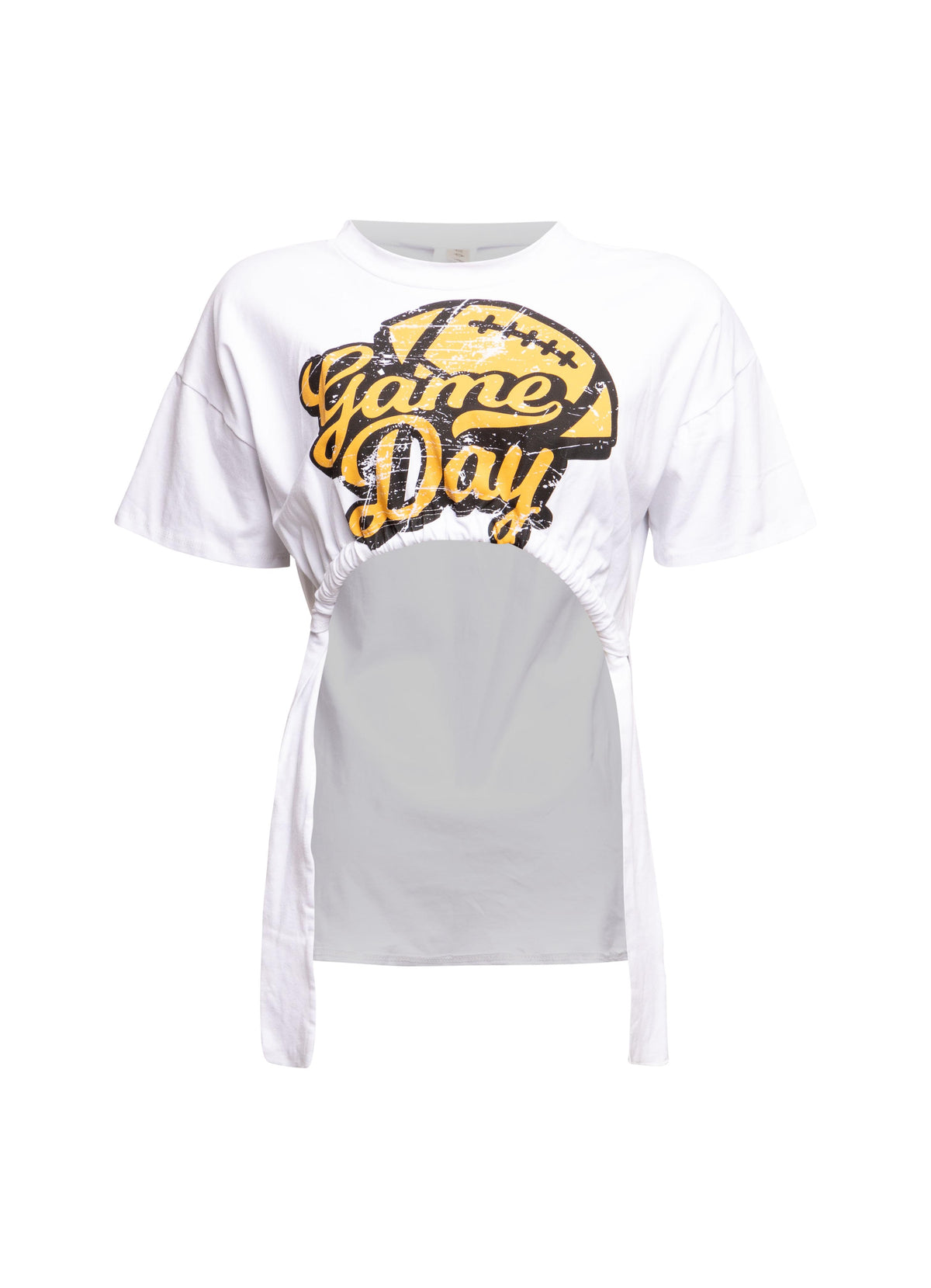 Game Day Graphic Ruched Tie Tee