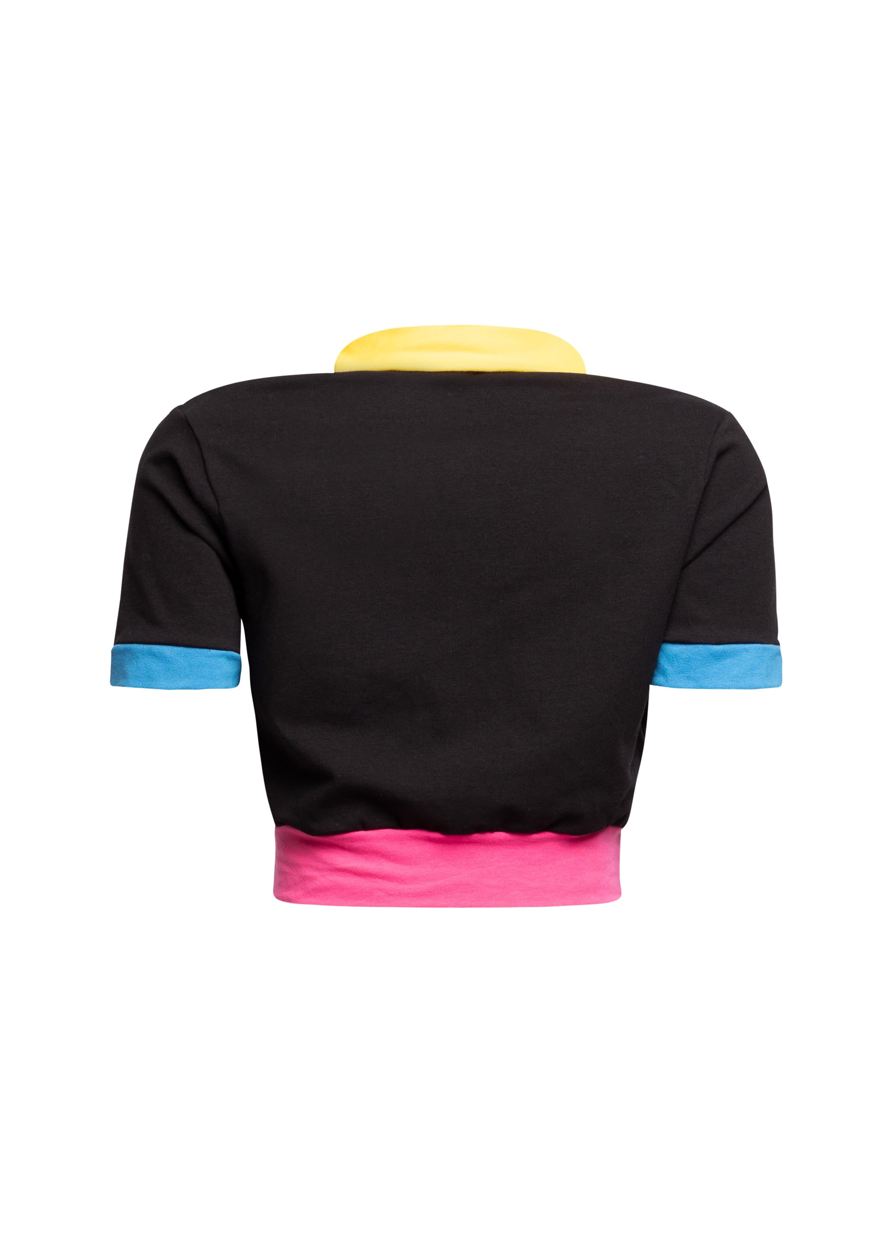 Bee Kind Color Block Polo Crop Top