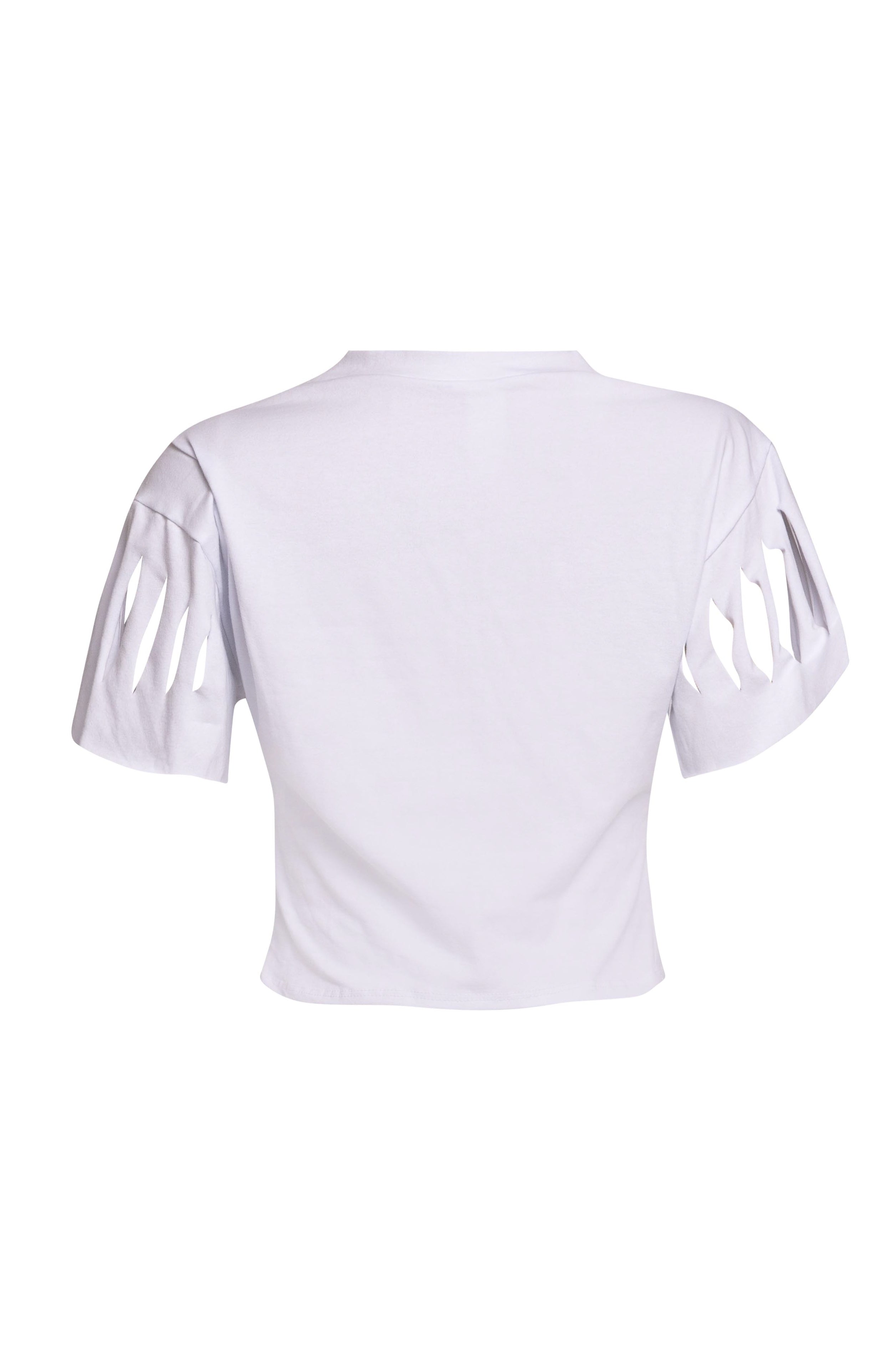 Back view of White Bogomore Spine Tee showcasing its classic and smooth back design