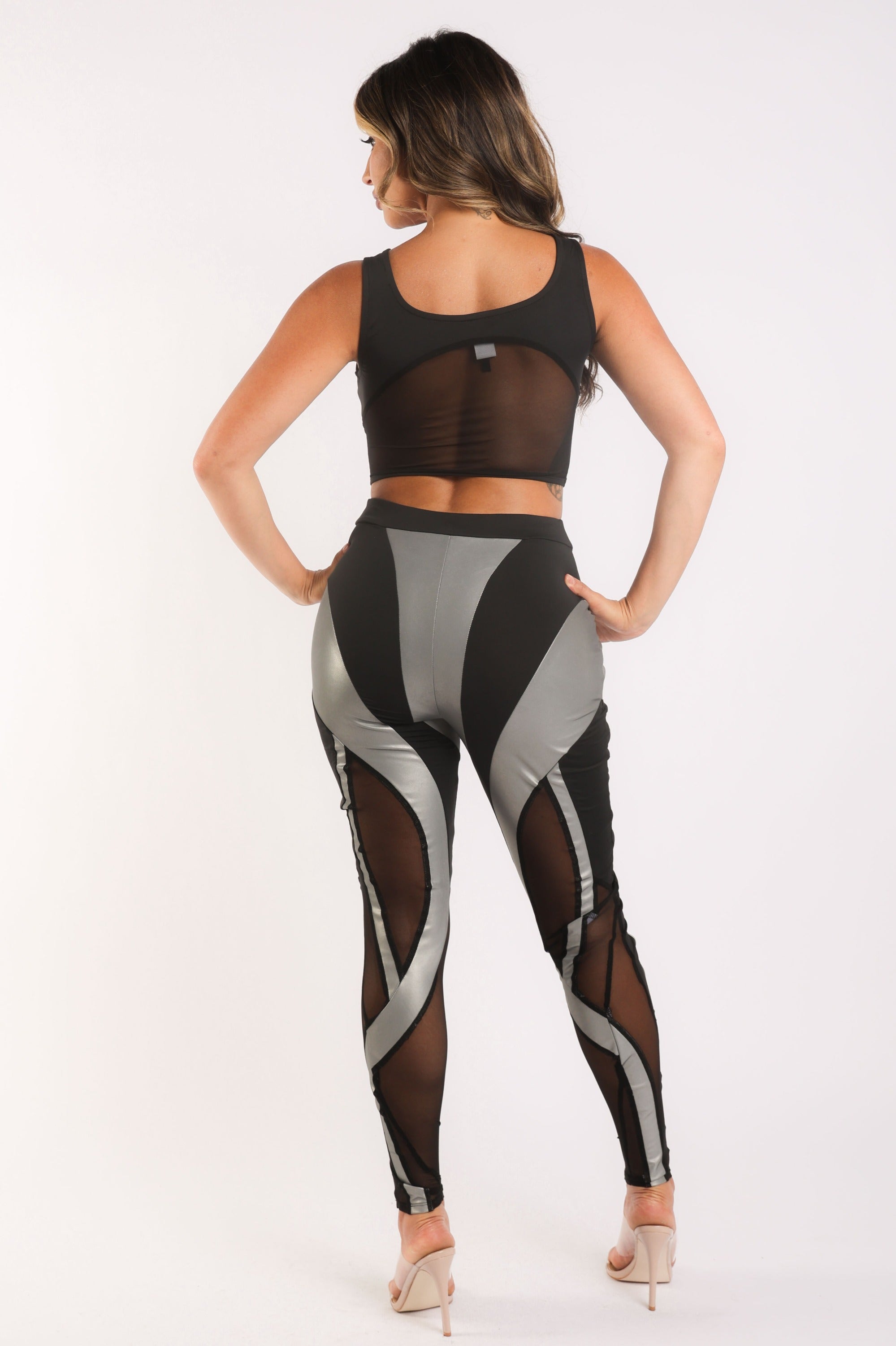 Cut Out Detailed Top and Leggings Set