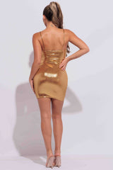 Metallic mini dress