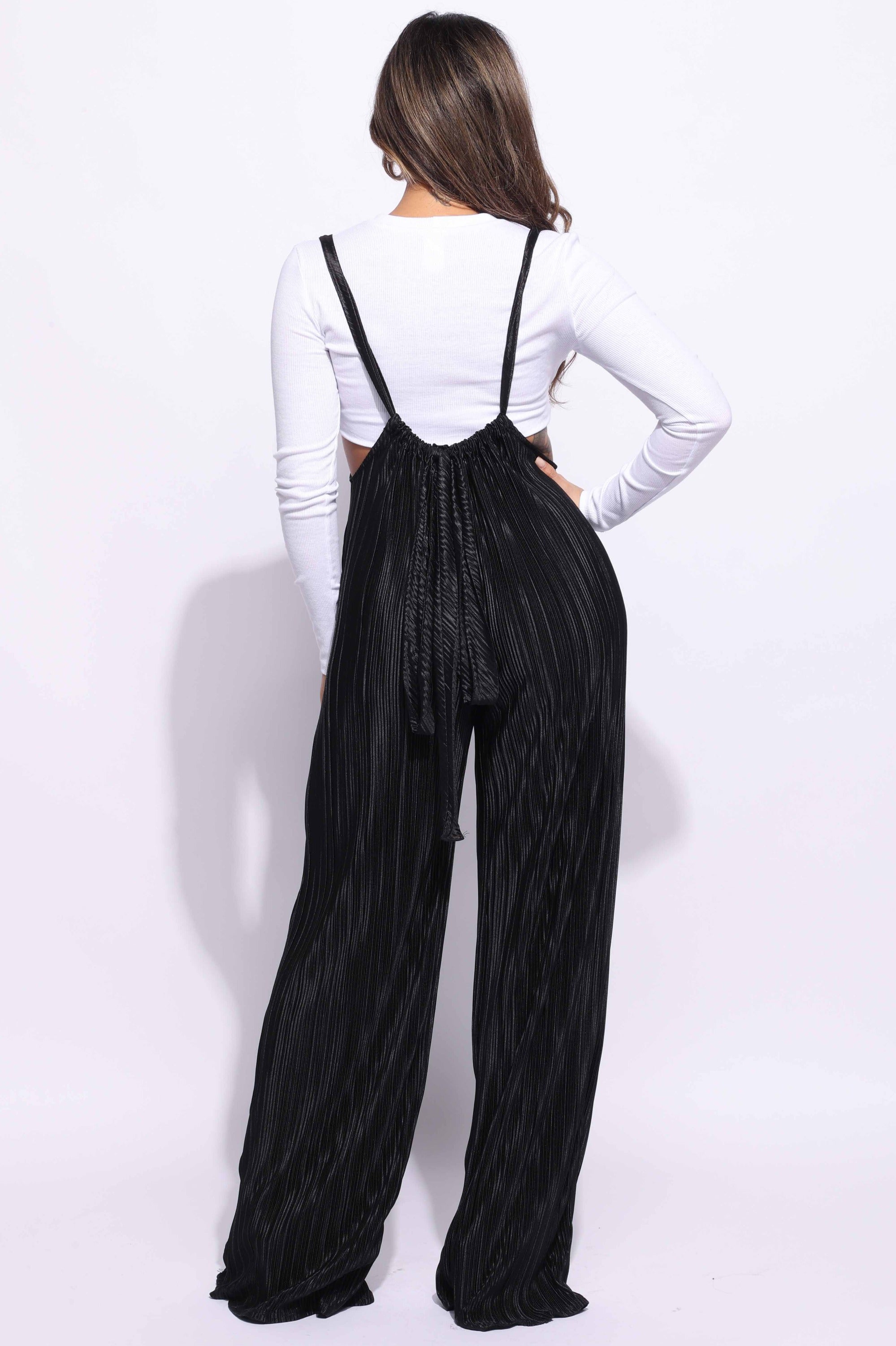 Drawstring ruched jumpsuit