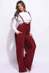 Drawstring ruched jumpsuit