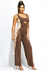 Bleached two tone colorway jumpsuit