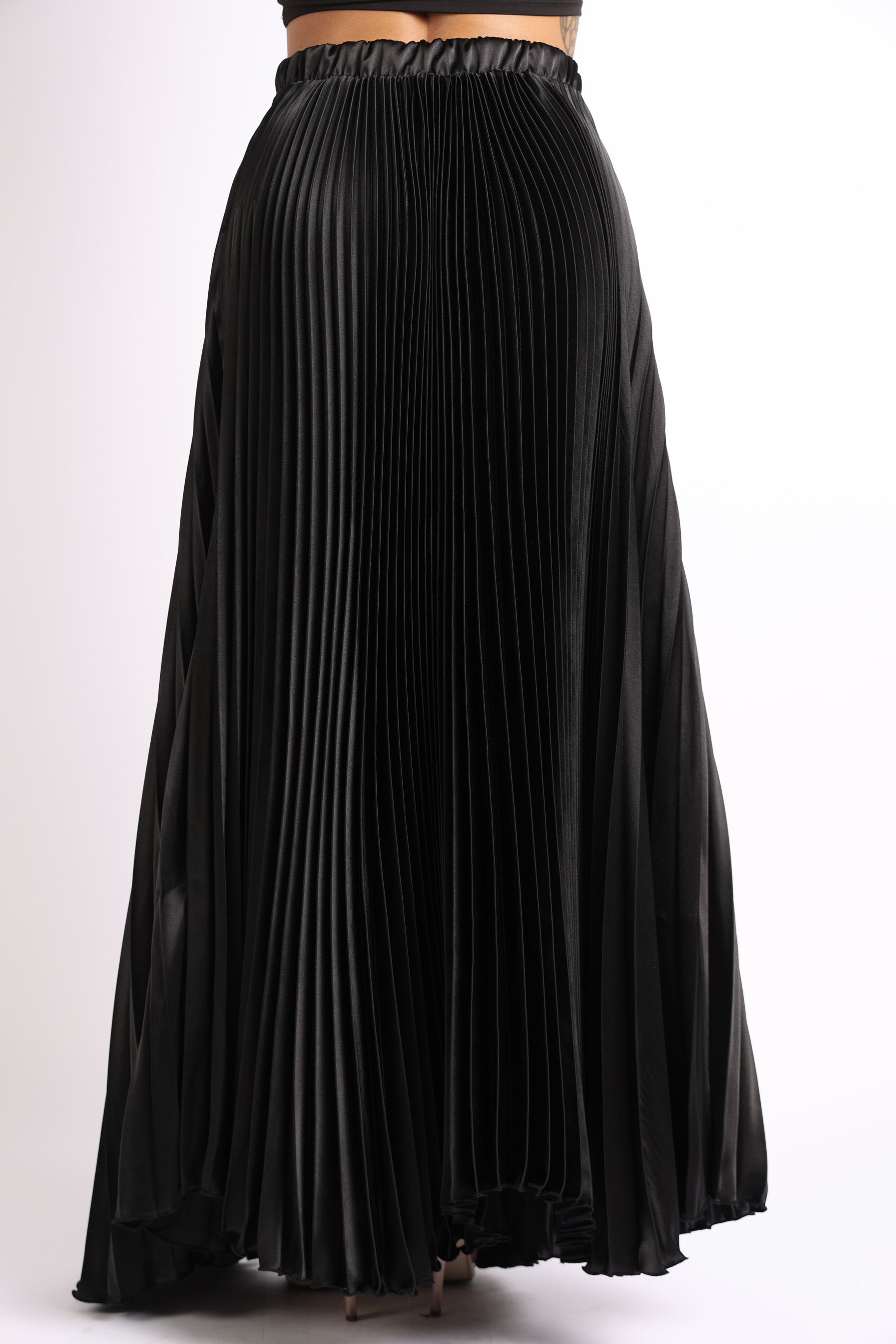 Pleated Satin Maxi Skirt - Timeless Elegance for Every Occasion