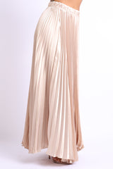 Pleated Satin Maxi Skirt - Timeless Elegance for Every Occasion