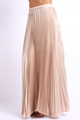 Pleated Satin Maxi Skirt - Timeless Elegance for Every Occasion