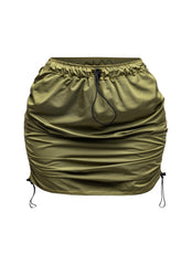 Drawstring mini skirt