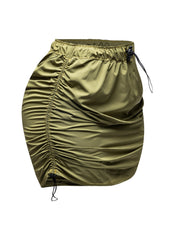 Drawstring mini skirt