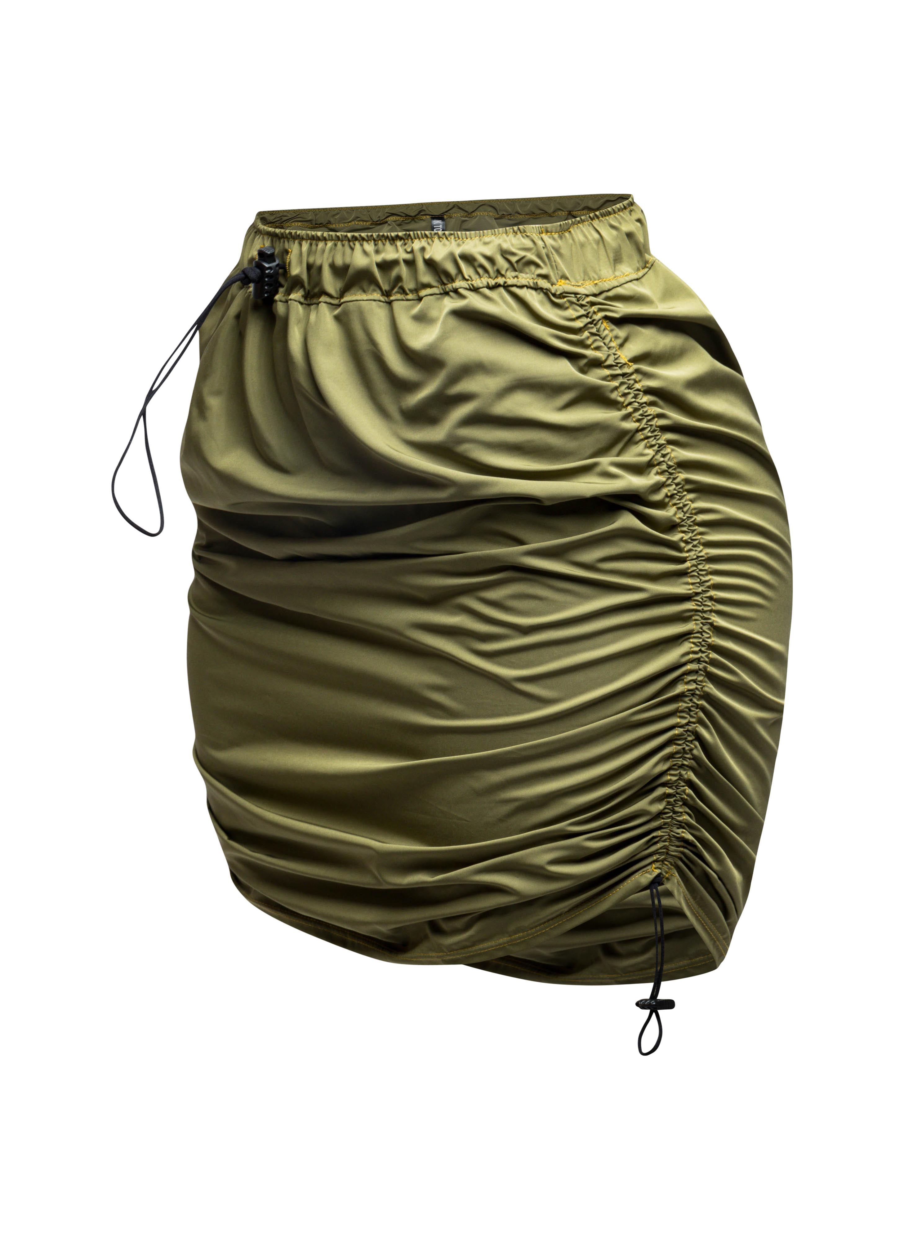 Drawstring mini skirt