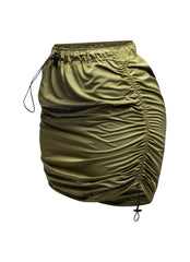 Drawstring mini skirt