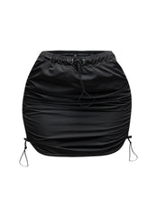 Drawstring mini skirt