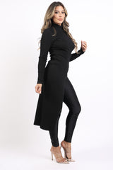 Asymmetrical mock neck long sleeve top