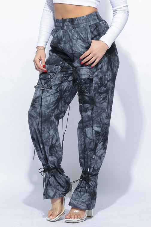 Parachute lace up jogger pants