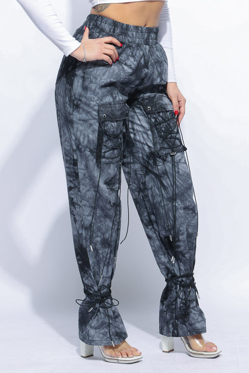 Parachute lace up jogger pants