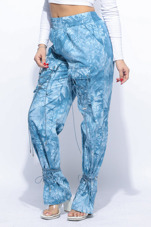 Parachute lace up jogger pants