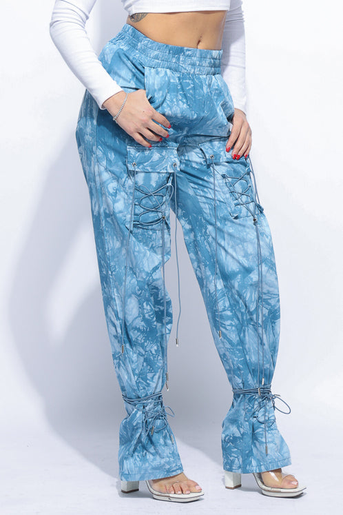 Parachute lace up jogger pants