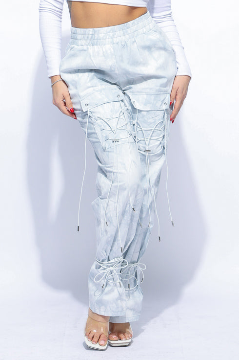 Parachute lace up jogger pants