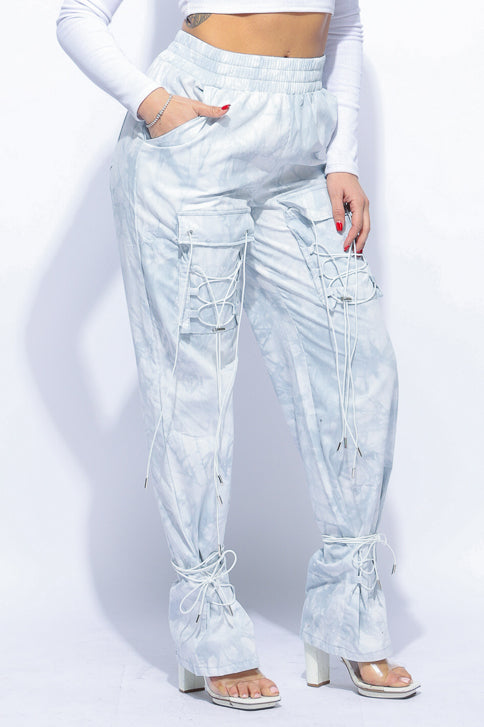 Parachute lace up jogger pants