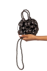 Metallic Plastic Ball Party Clutch w/Pouch