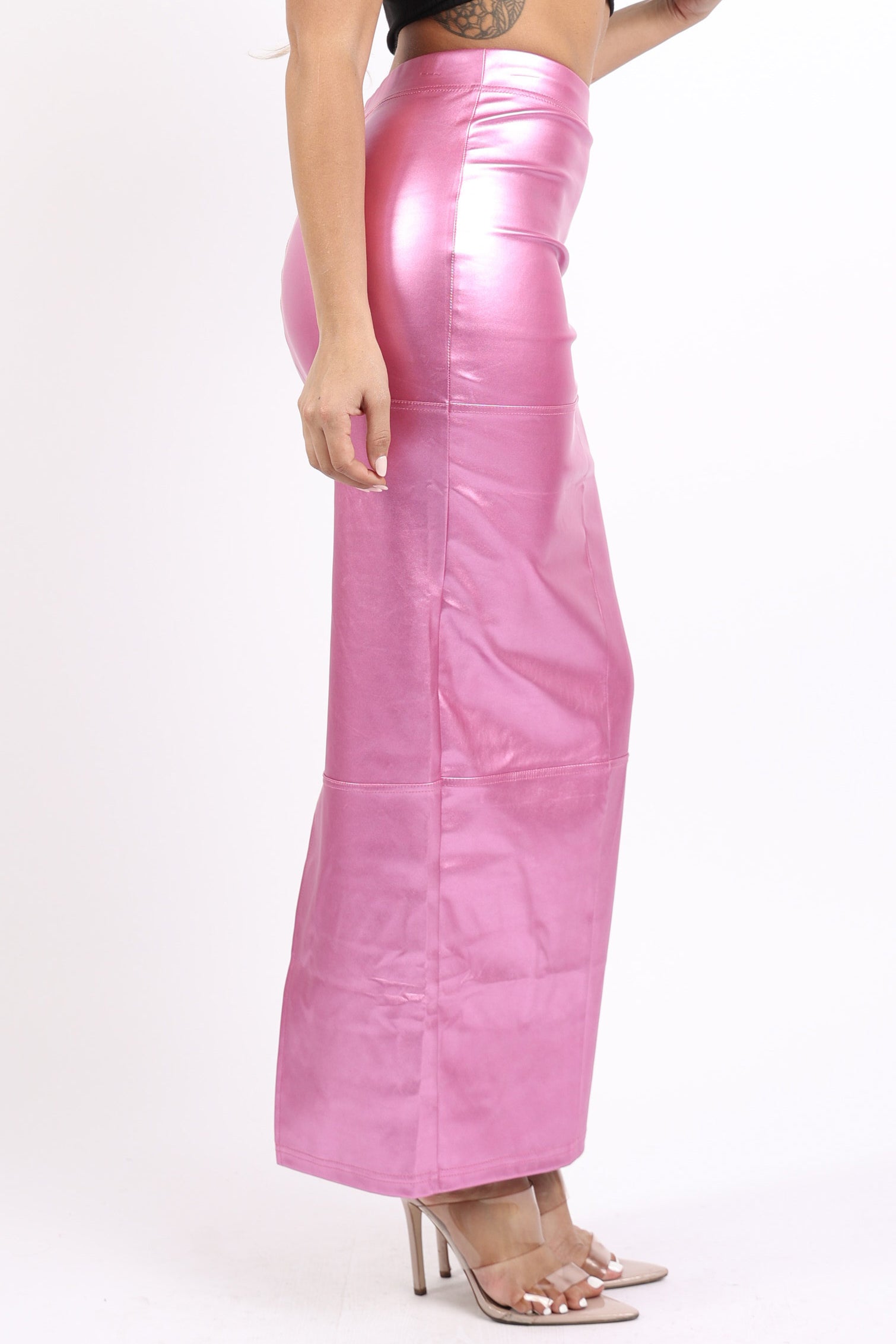 PU maxi skirt