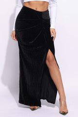 Maxi slit skirt