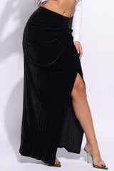 Maxi slit skirt