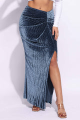 Maxi slit skirt