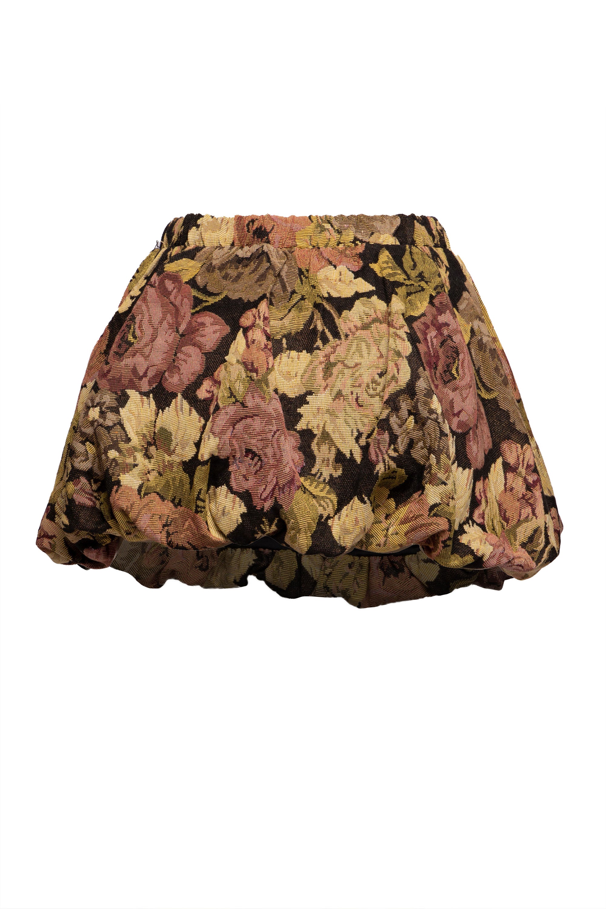 Floral bubble mini skirt