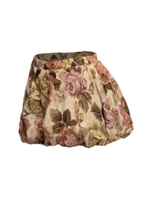 Floral bubble mini skirt