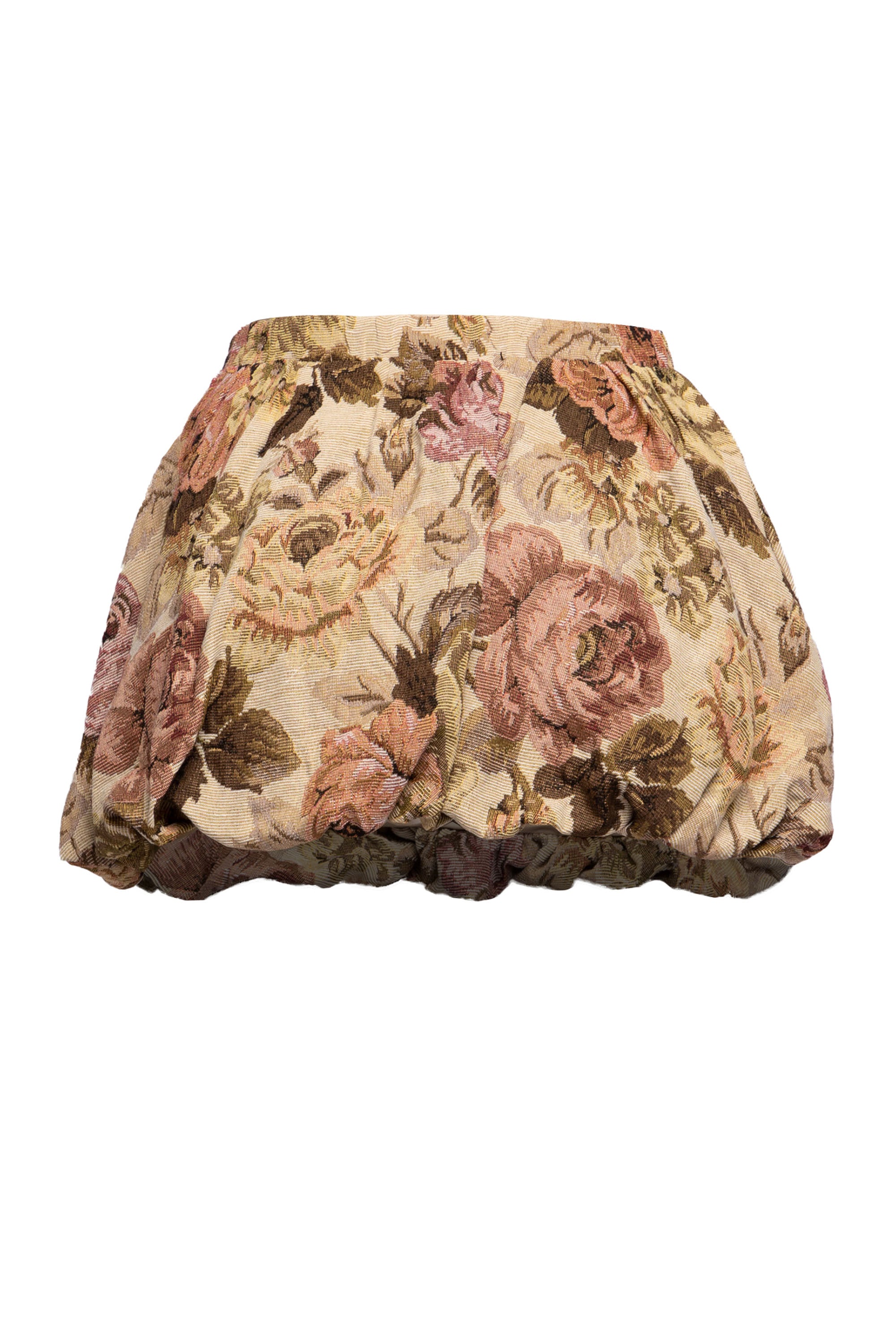 Floral bubble mini skirt