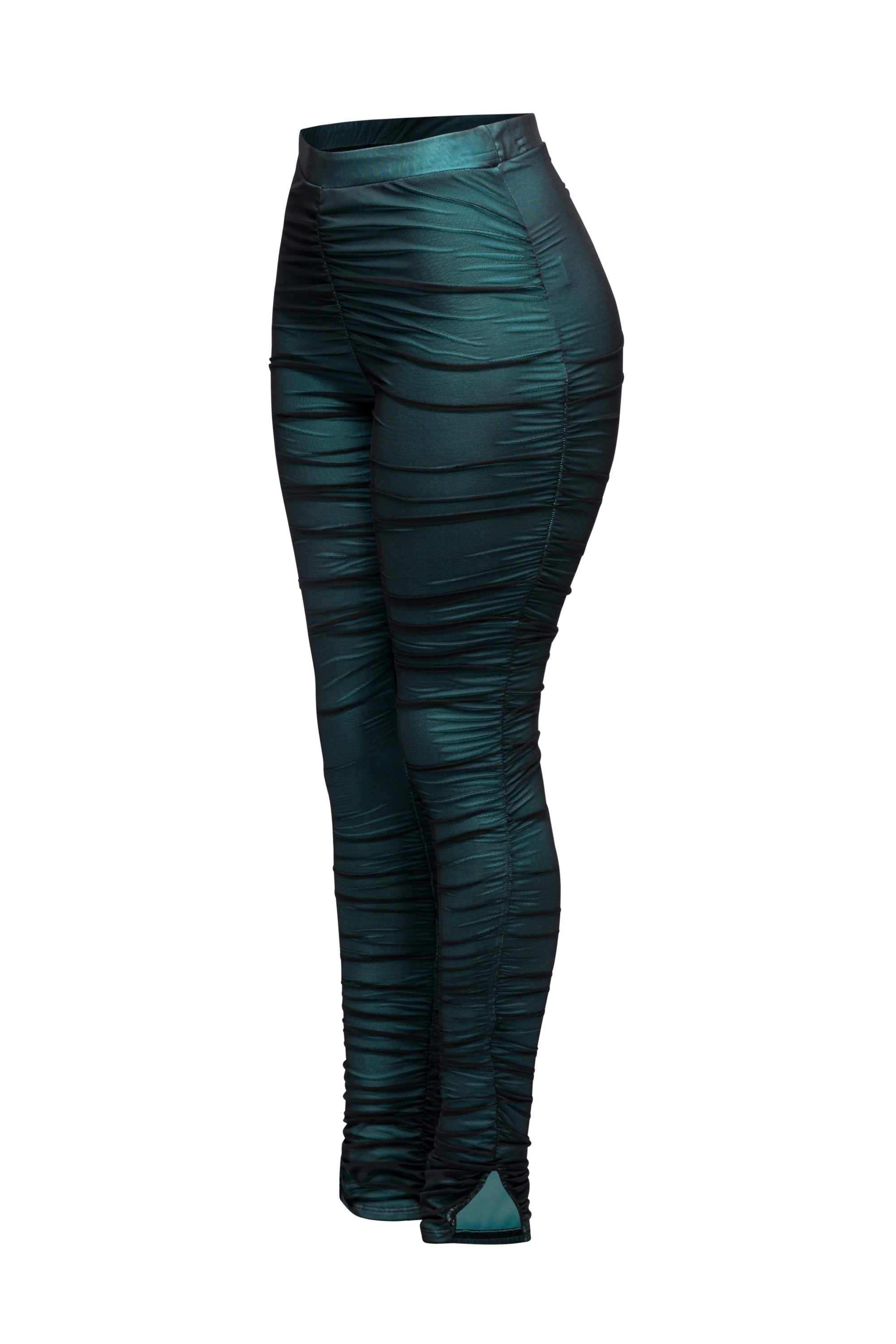 Double layered ruched leggings