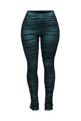 Double layered ruched leggings