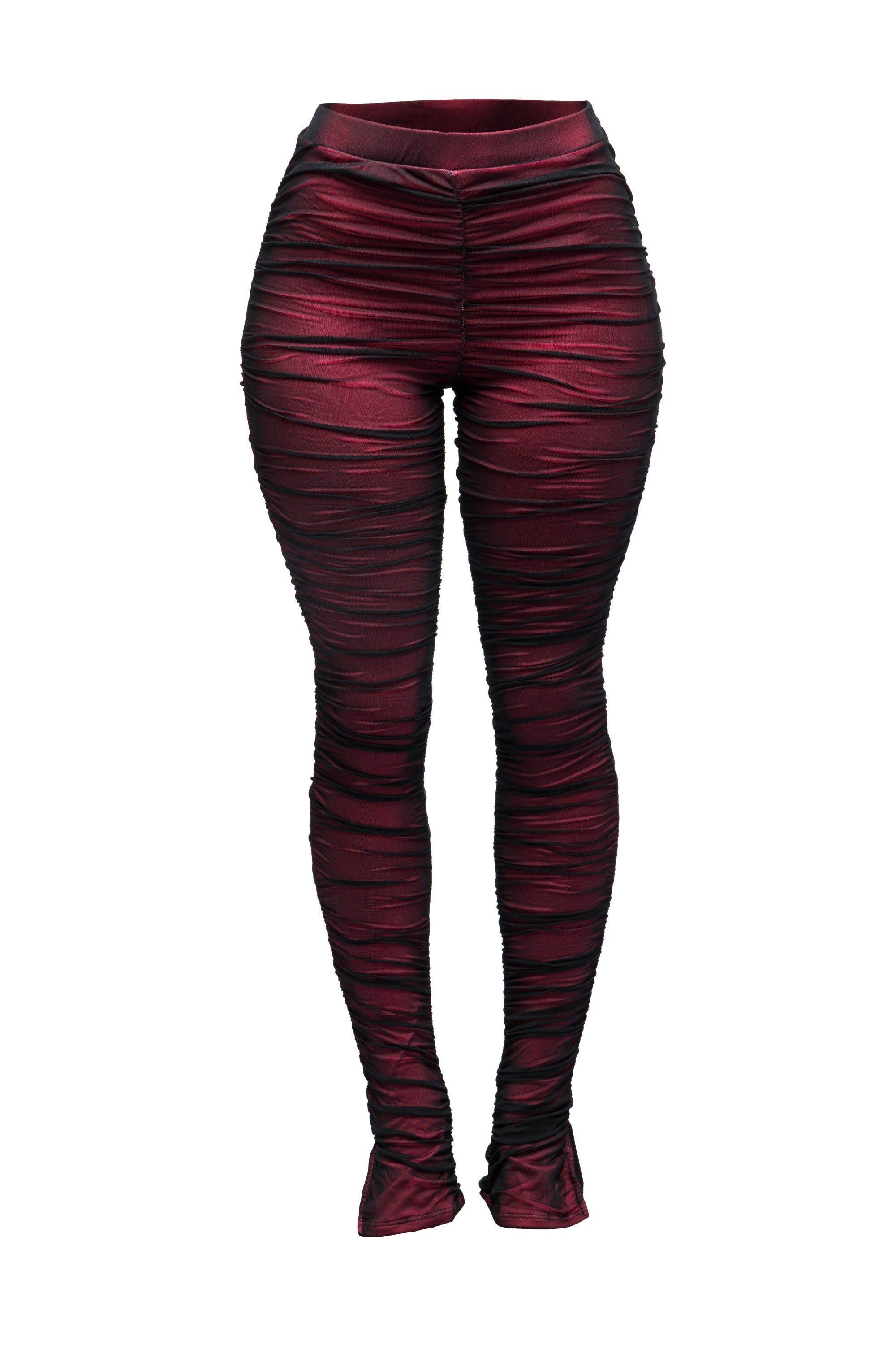 Double layered ruched leggings