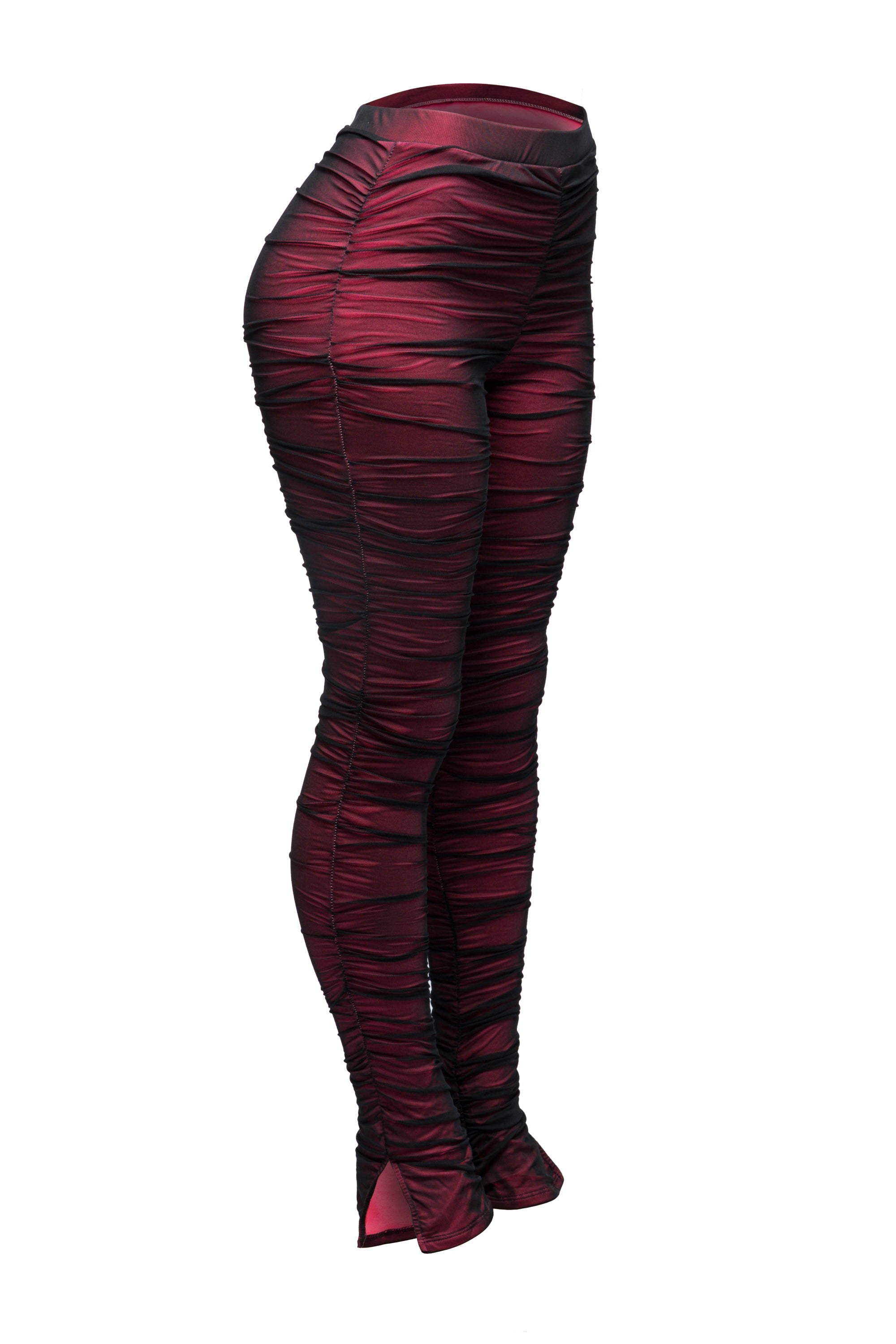 Double layered ruched leggings