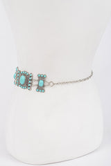 Turquoise Multi Metal Chain Belt