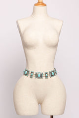 Turquoise Medallion Chain Belt